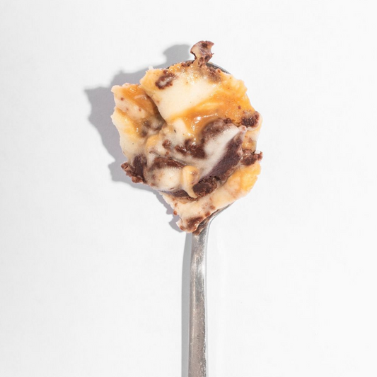 VAINILLA CARAMEL BROWNIE ICE CREAM (VEGAN/GLUTEN FREE)